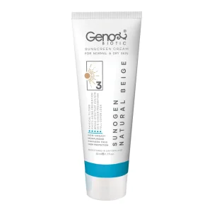 کرم ضد آفتاب پوست خشک SPF50 سانوژن (بژ طبیعی)